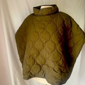 World Market, hunter green , soft and warm pullover poncho/jacket NWT